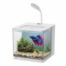 Nubios Nano Easy Tank 4,5 L Beyaz Filtreli LED Aydınlatmalı Nano Akvaryum