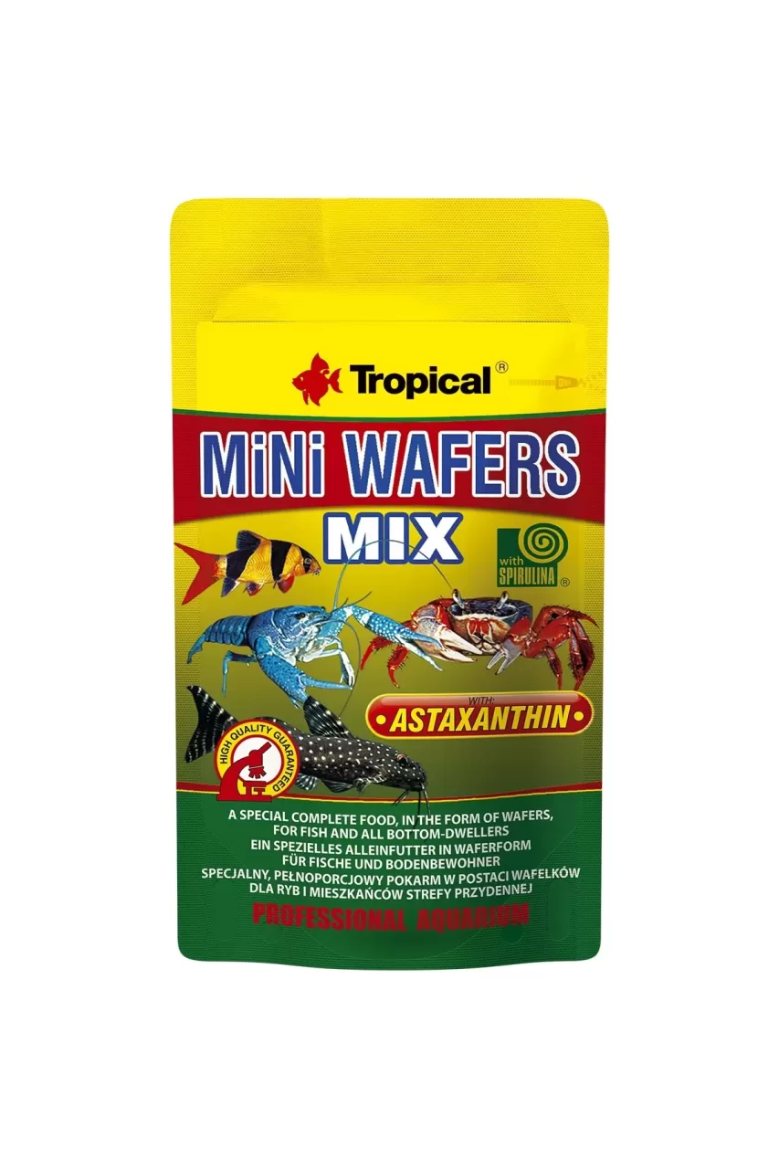 Tropical Balık Yemi Mini Wafers Mix 18 gr Vatoz ve Çöpçü Balığı Yemi