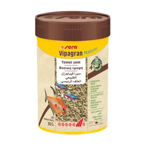 Sera Vipagran Nature 100 ml / 30 gr Granül Balık Yemi
