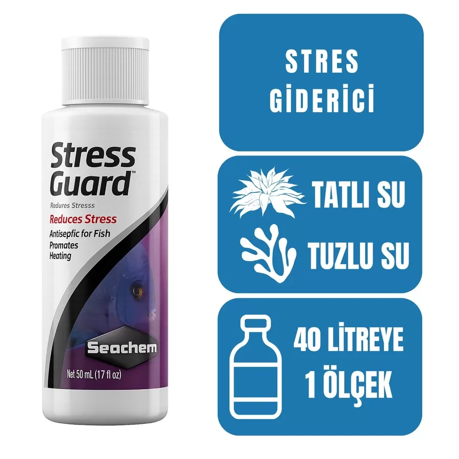 Seachem StressGuard 50 ml Balık Stres Giderici