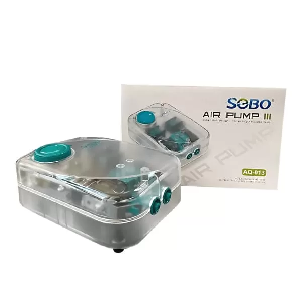 Sobo Hava Motoru AQ-013 Şeffaf Kasa 6W 2x4 L/Dk | Akvaryum Hava Motoru