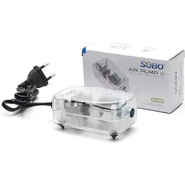 Sobo Hava Motoru Şeffaf Kasa AQ-009 3W 3 L/Dk | Akvaryum Hava Motoru
